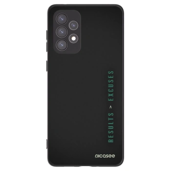 Picasee crna silikonska maskica za Samsung Galaxy A73 5G - Results x Excuses