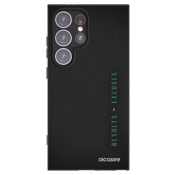 Picasee crna silikonska maskica za Samsung Galaxy S24 Ultra S928B 5G - Results x Excuses
