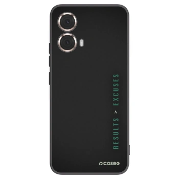 Picasee crna silikonska maskica za Motorola Moto G85 - Results x Excuses