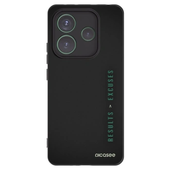 Picasee crna silikonska maskica za Xiaomi Redmi Note 14 5G - Results x Excuses