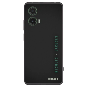 Picasee crna silikonska maskica za Motorola Moto G35 5G - Results x Excuses