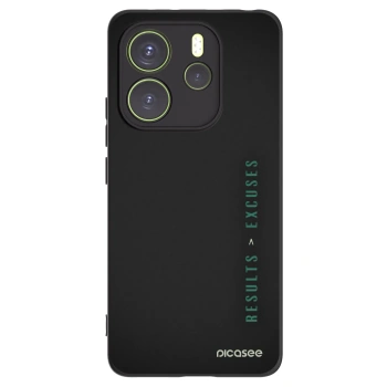 Picasee crna silikonska maskica za Xiaomi Redmi Note 14 4G - Results x Excuses