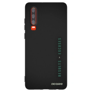 Picasee crna silikonska maskica za Huawei P30 - Results x Excuses