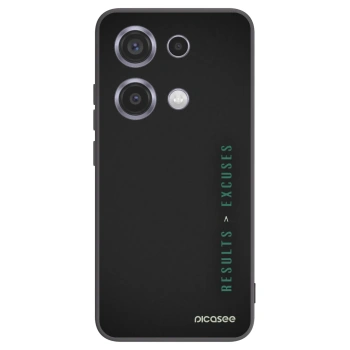 Picasee crna silikonska maskica za Xiaomi Redmi Note 14S - Results x Excuses