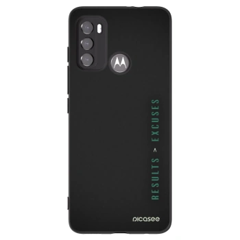 Picasee crna silikonska maskica za Motorola Edge 60 5G - Results x Excuses