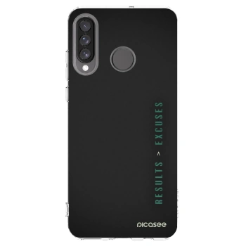 Picasee silikonska prozirna maskica za Huawei P30 Lite - Results x Excuses