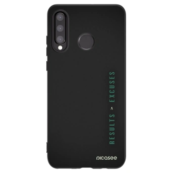 Picasee crna silikonska maskica za Huawei P30 Lite - Results x Excuses
