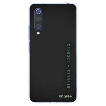 Picasee silikonska prozirna maskica za Xiaomi Mi 9 SE - Results x Excuses
