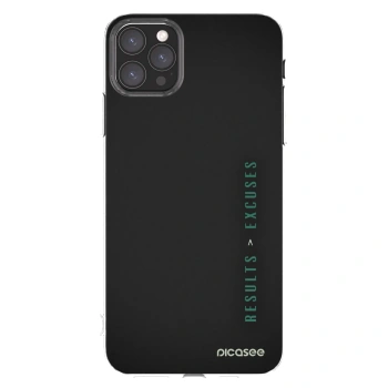 Picasee silikonska prozirna maskica za Apple iPhone 11 Pro Max - Results x Excuses