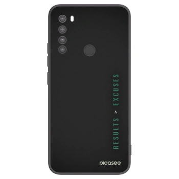 Picasee crna silikonska maskica za Xiaomi Redmi Note 8 - Results x Excuses