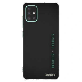 Picasee silikonska prozirna maskica za Samsung Galaxy A51 A515F - Results x Excuses