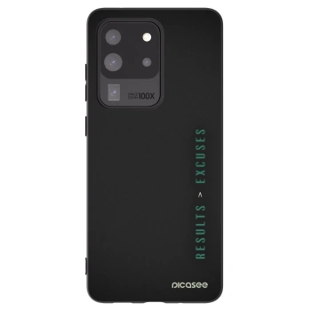 Picasee crna silikonska maskica za Samsung Galaxy S20 Ultra 5G G988F - Results x Excuses