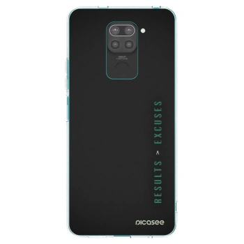 Picasee crna silikonska maskica za Xiaomi Redmi Note 9 - Results x Excuses