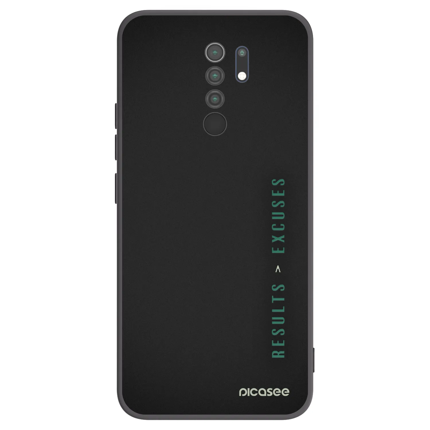 Picasee crna silikonska maskica za Xiaomi Redmi 9 - Results x Excuses