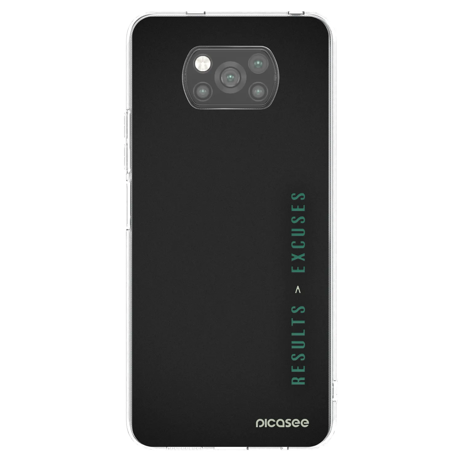 Picasee crna silikonska maskica za Xiaomi Poco X3 - Results x Excuses