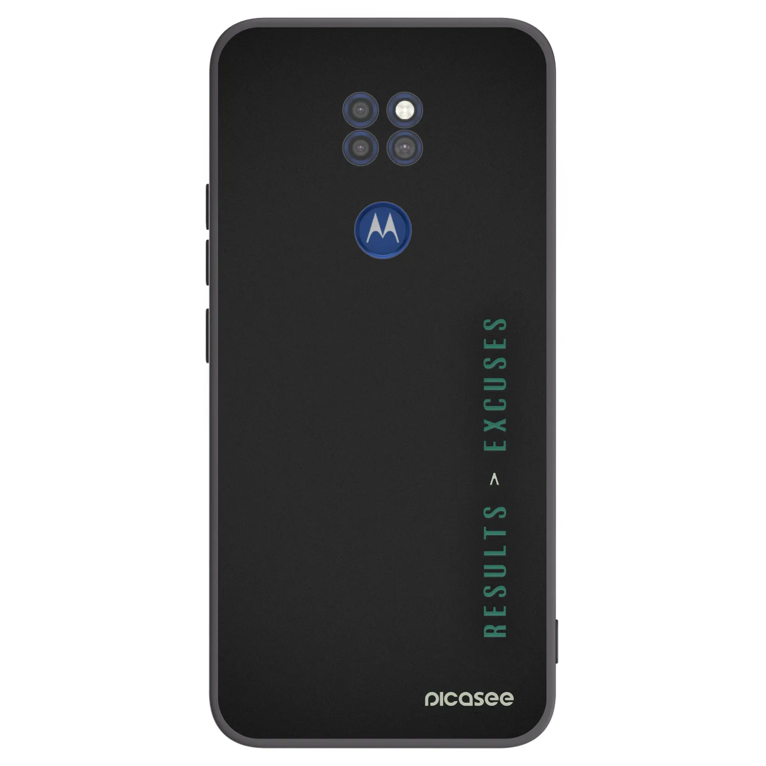 Picasee crna silikonska maskica za Motorola Moto G9 Play - Results x Excuses
