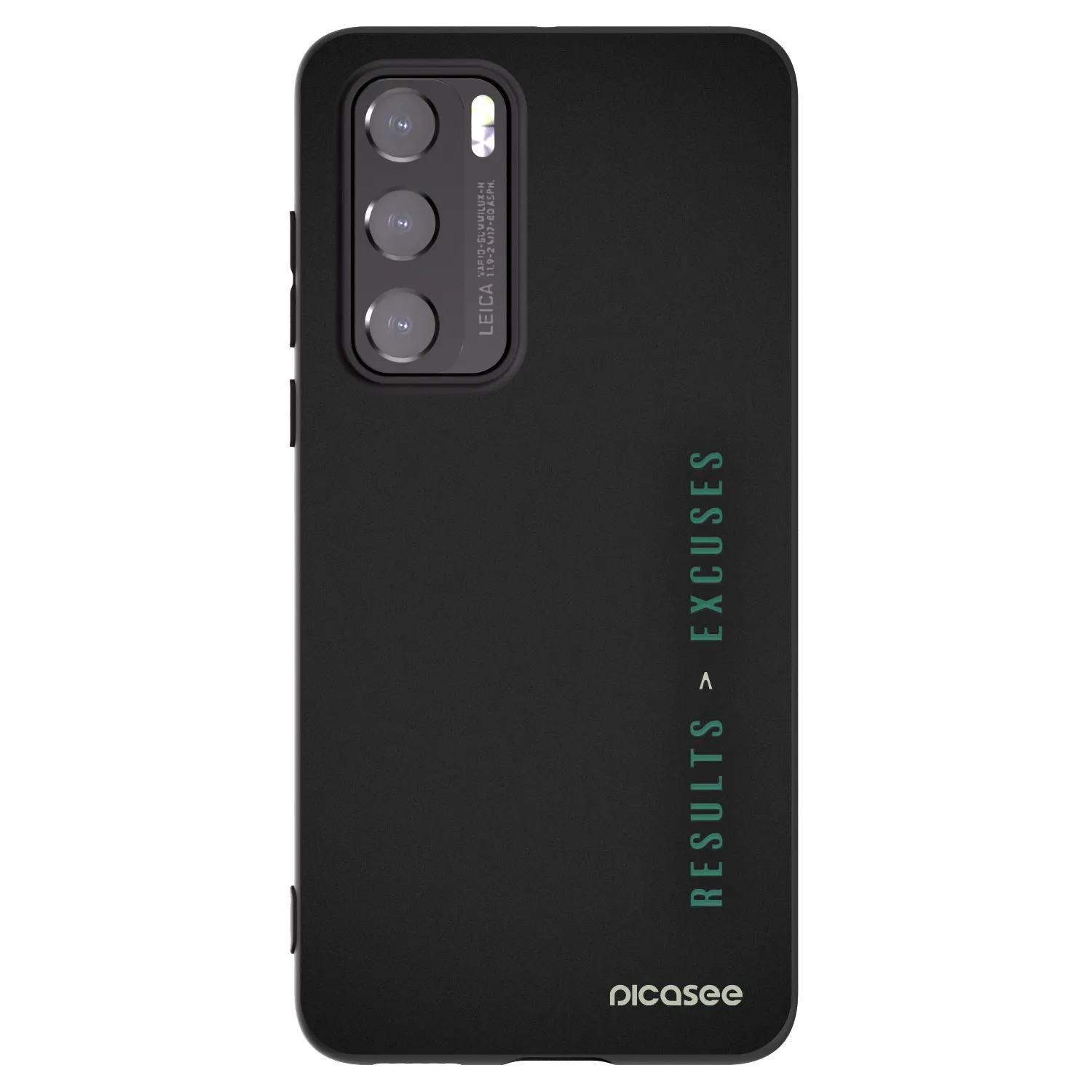 Picasee crna silikonska maskica za Huawei P40 - Results x Excuses