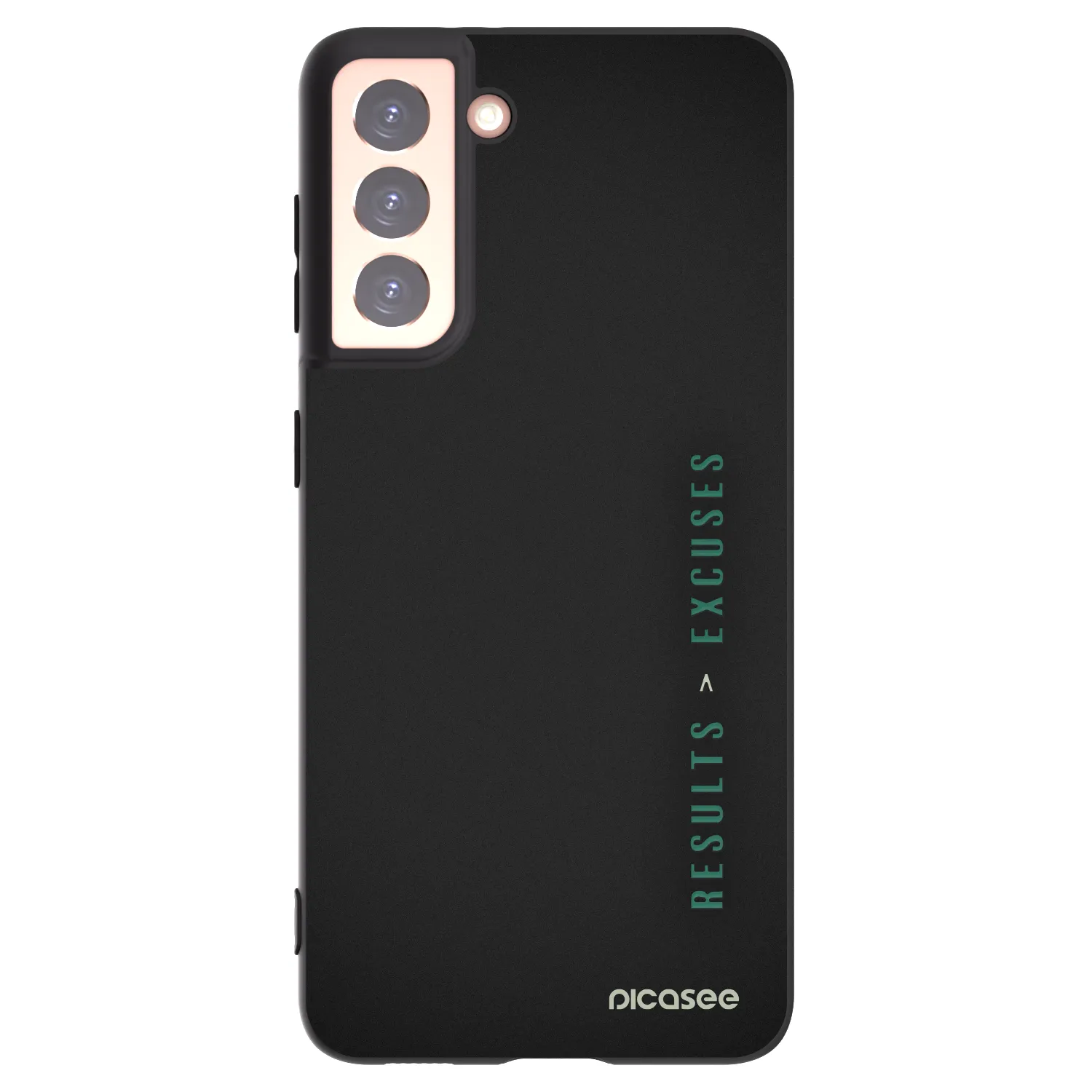 Picasee crna silikonska maskica za Samsung Galaxy S21 5G G991B - Results x Excuses