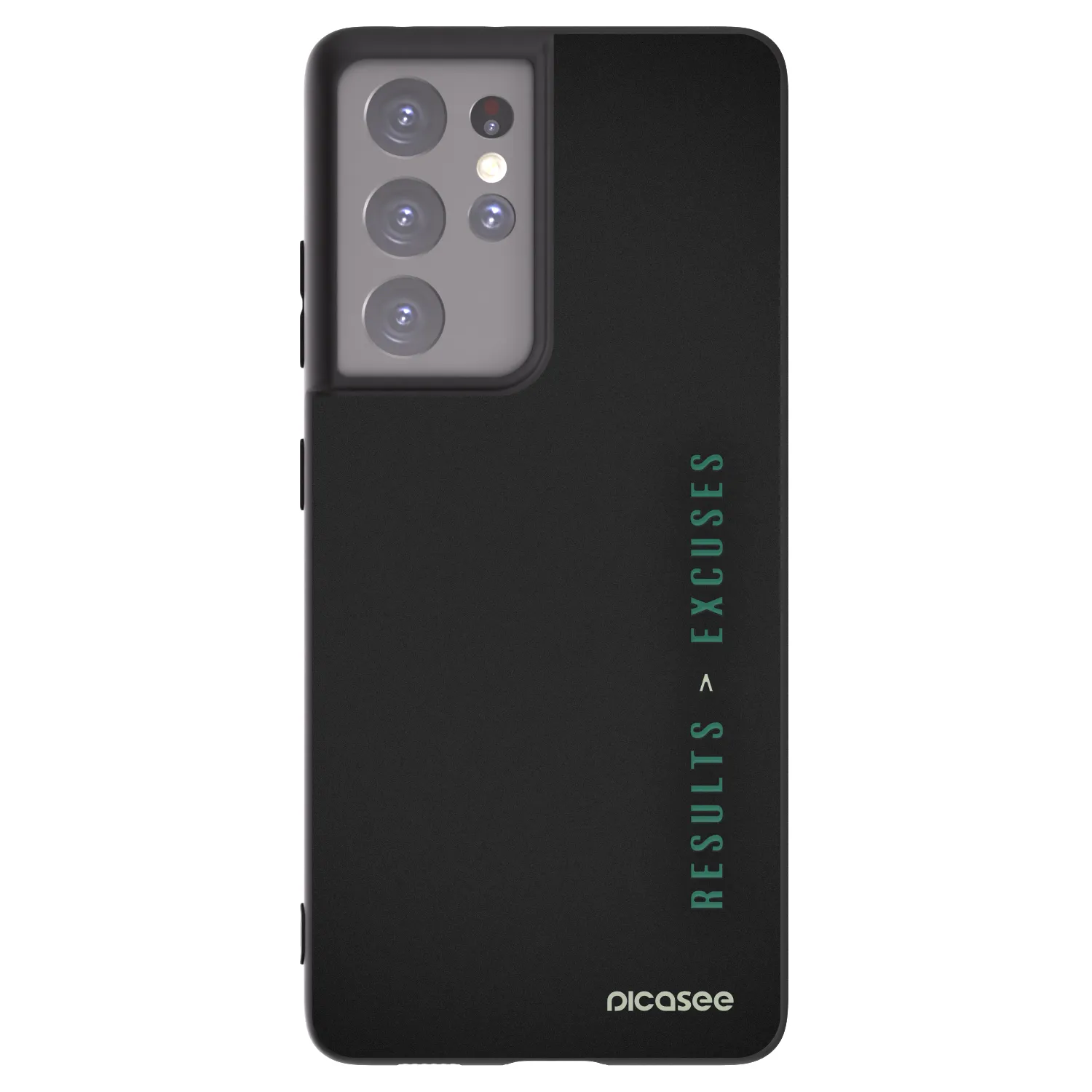 Picasee crna silikonska maskica za Samsung Galaxy S21 Ultra 5G G998B - Results x Excuses
