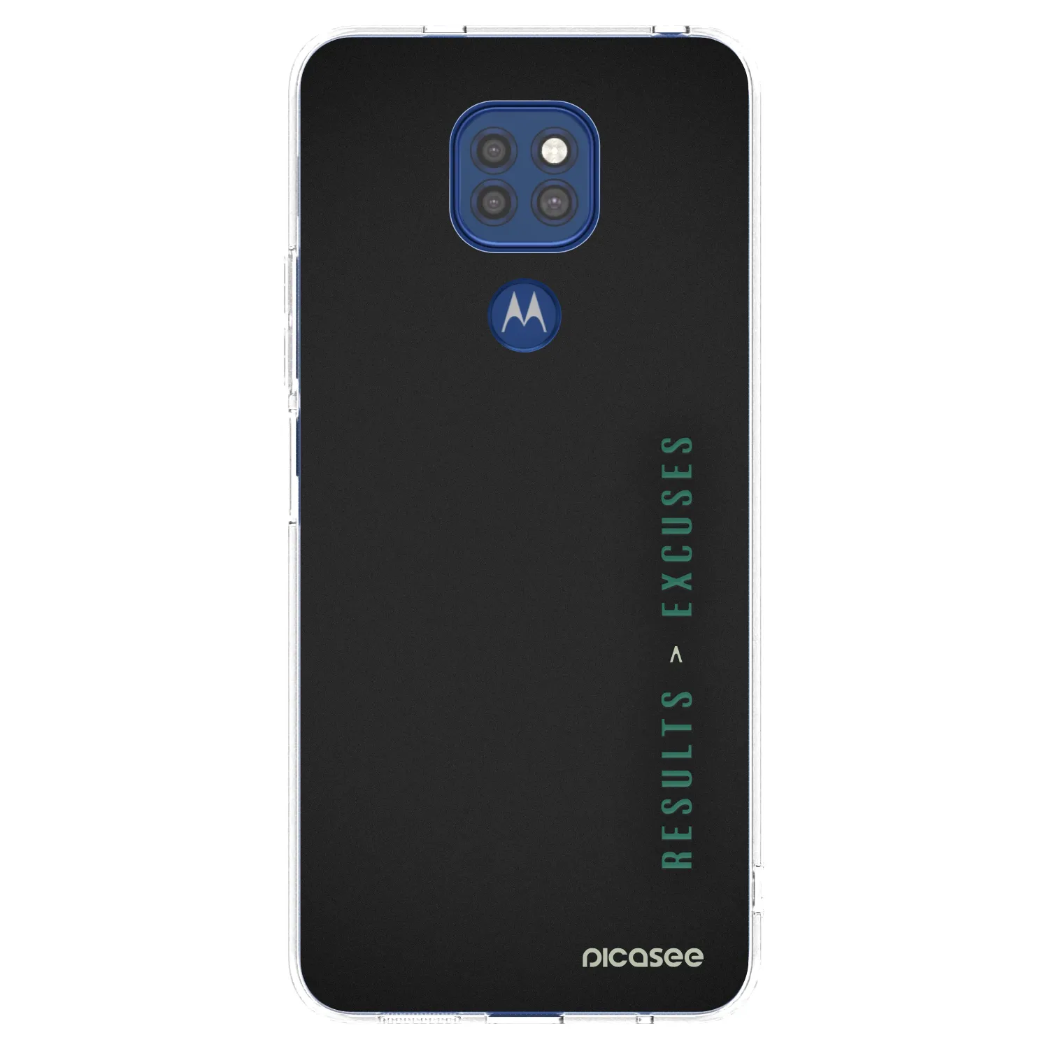 Picasee silikonska prozirna maskica za Motorola Moto G9 Play - Results x Excuses