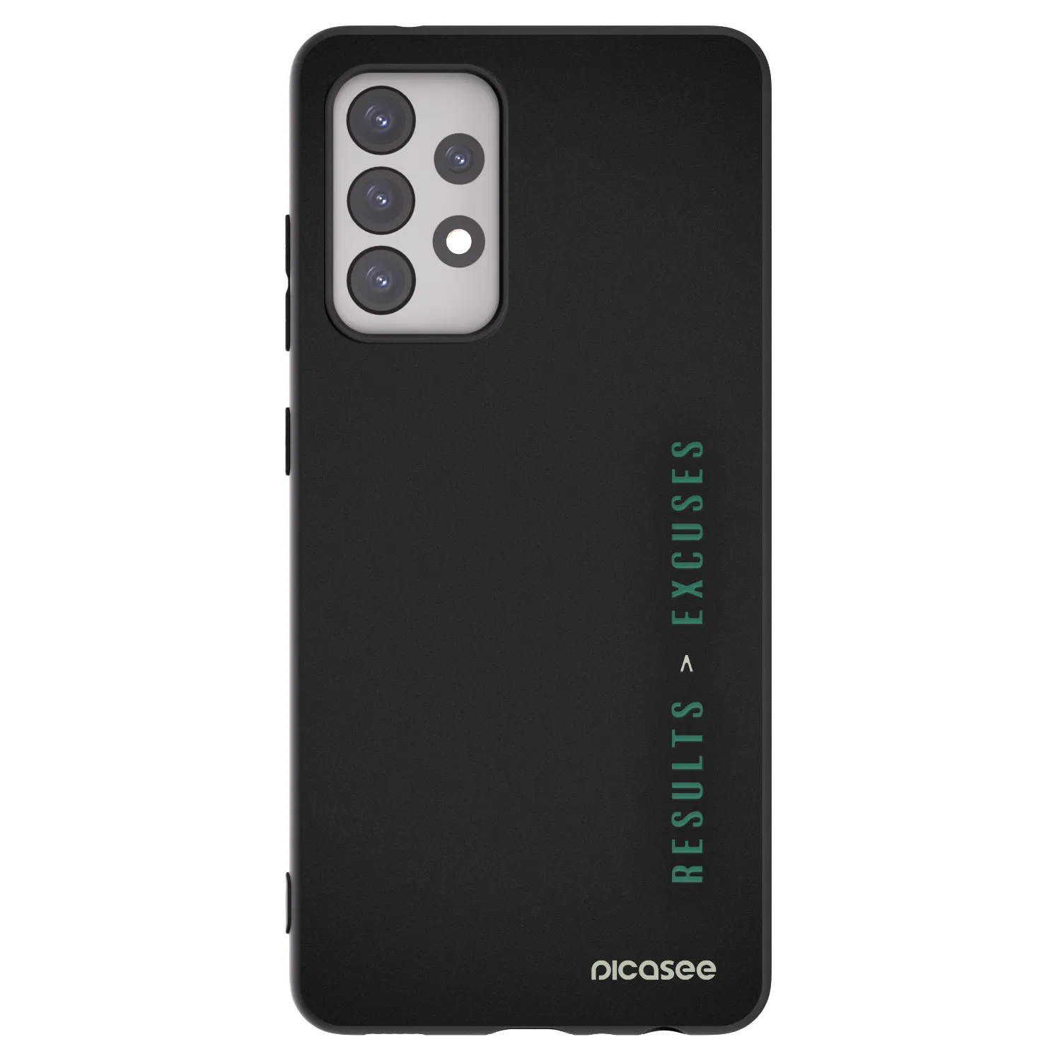 Picasee crna silikonska maskica za Samsung Galaxy A52 5G A525F - Results x Excuses