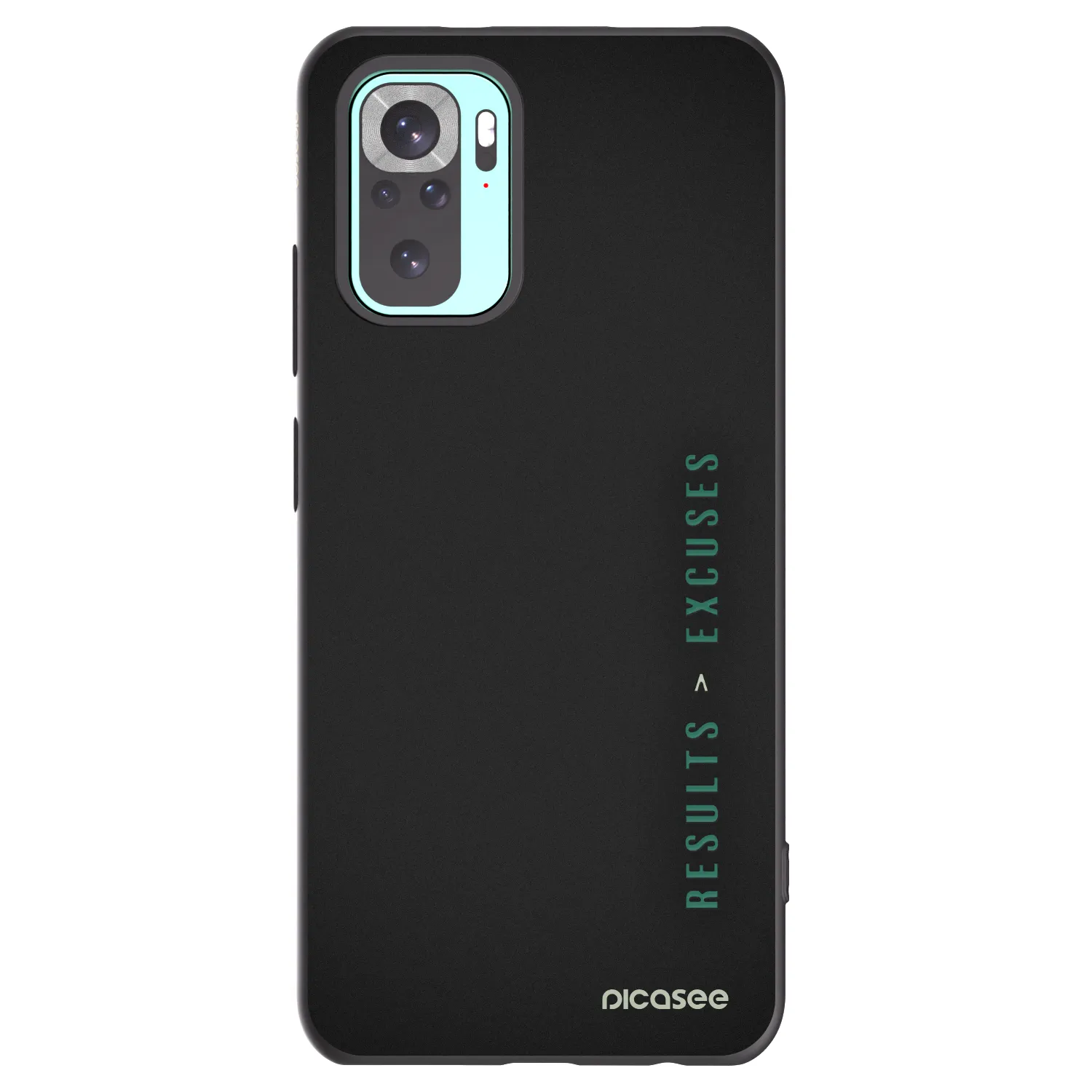 Picasee crna silikonska maskica za Xiaomi Redmi Note 10 Pro - Results x Excuses