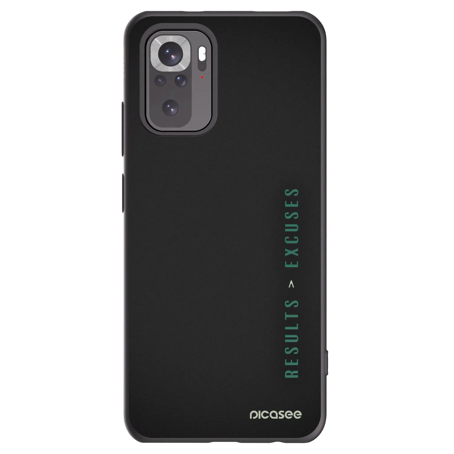 Picasee crna silikonska maskica za Xiaomi Redmi Note 10S - Results x Excuses