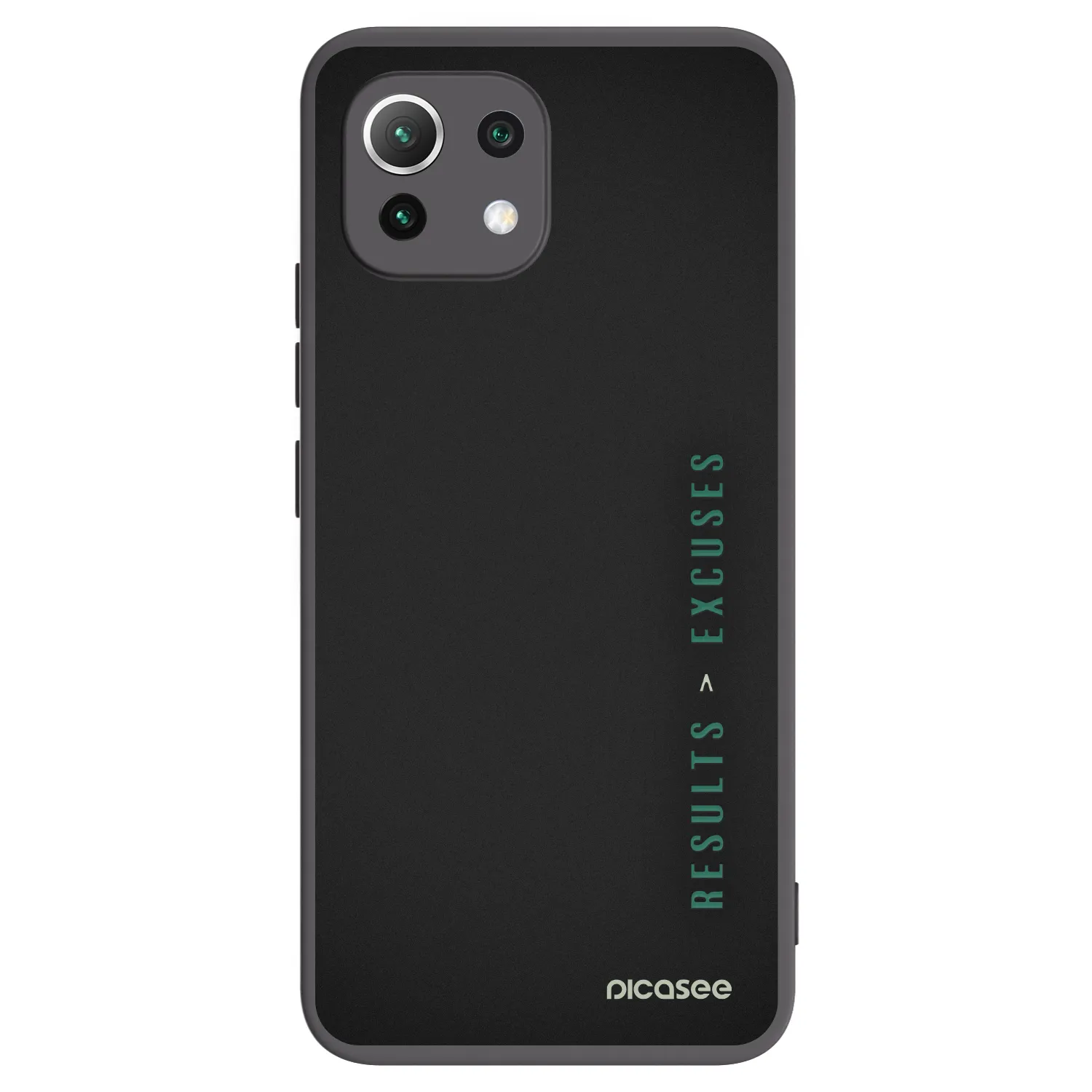 Picasee crna silikonska maskica za Xiaomi Mi 11 Lite - Results x Excuses