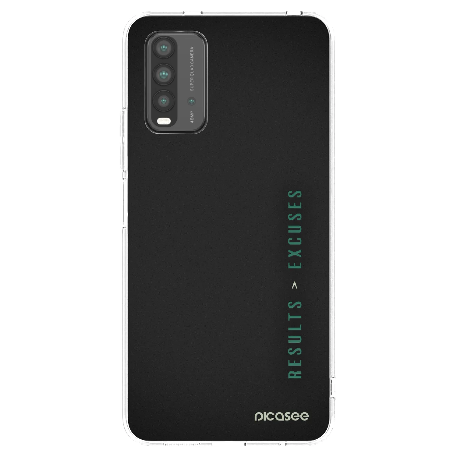 Picasee silikonska prozirna maskica za Xiaomi Redmi 9T - Results x Excuses