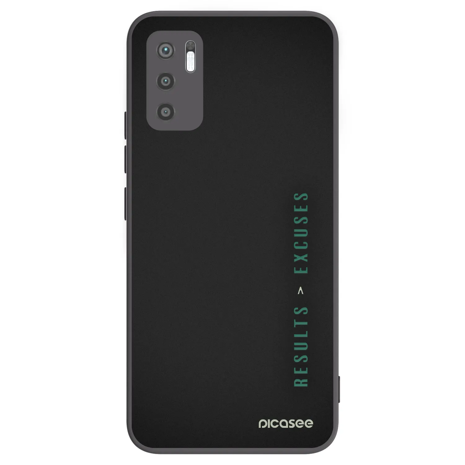 Picasee crna silikonska maskica za Xiaomi Redmi Note 10 5G - Results x Excuses