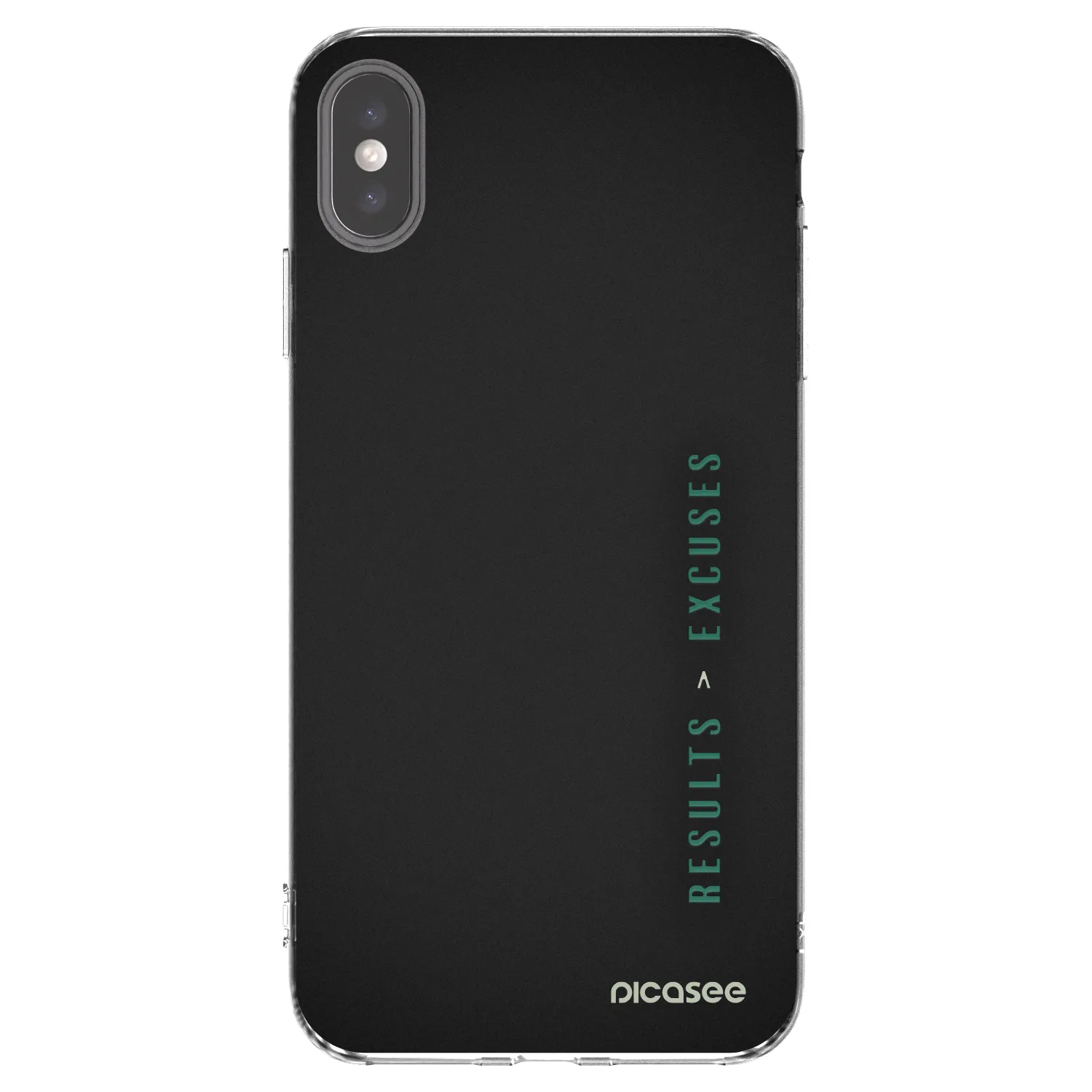 Picasee silikonska prozirna maskica za Apple iPhone XS Max - Results x Excuses