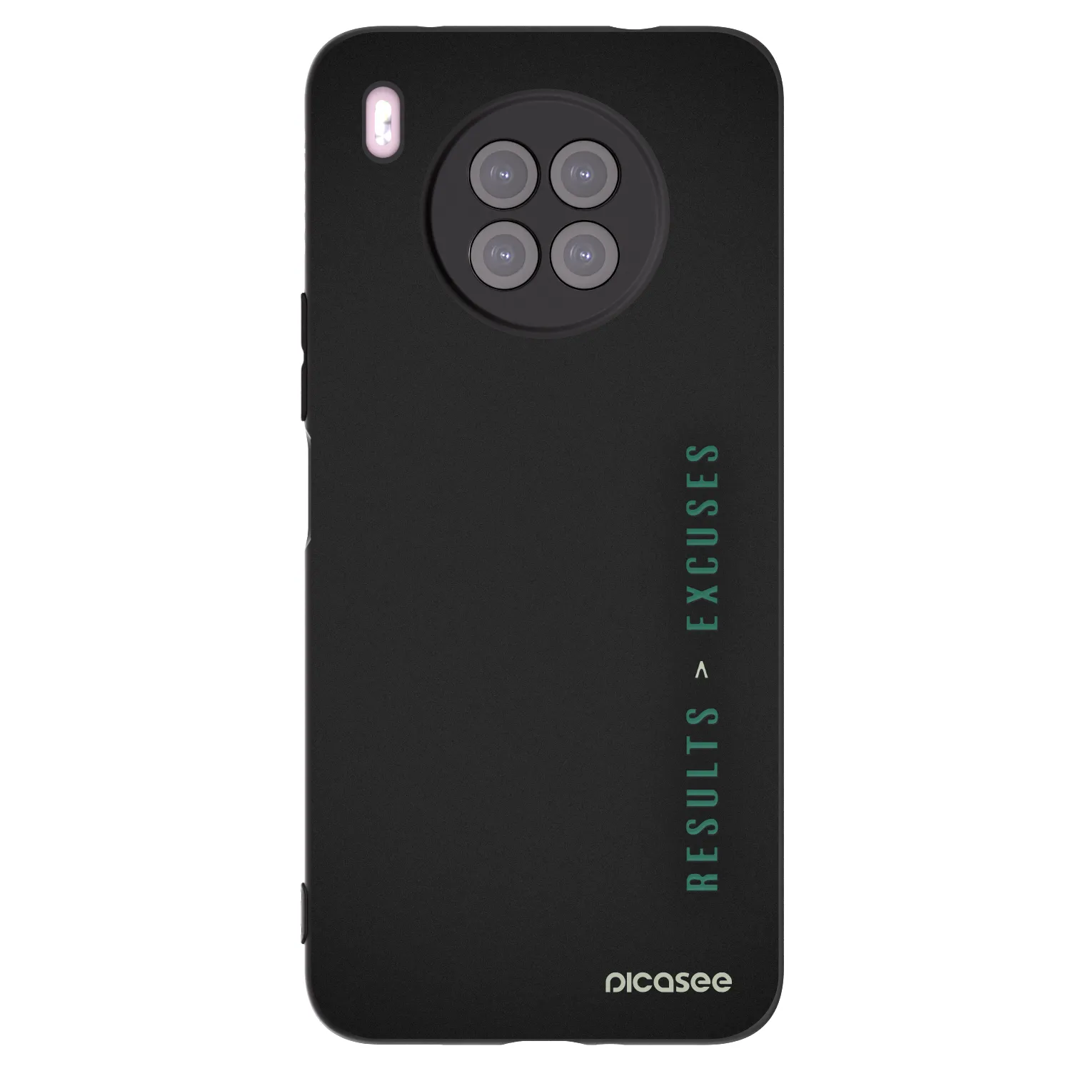 Picasee crna silikonska maskica za Huawei Nova 8i - Results x Excuses