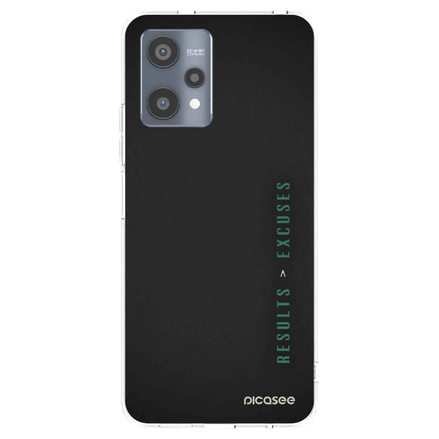 Picasee silikonska prozirna maskica za Realme 9 Pro 5G - Results x Excuses