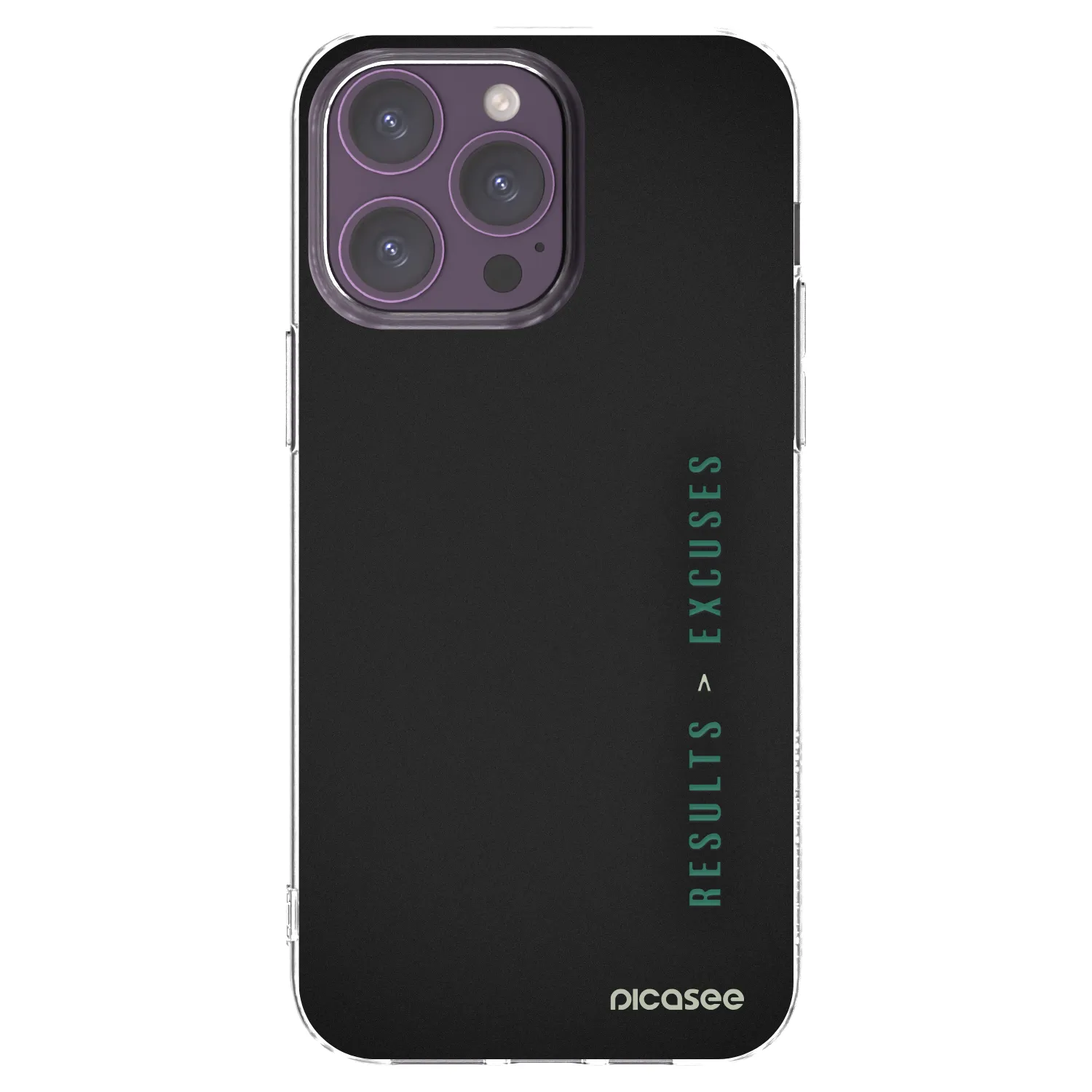 Picasee silikonska prozirna maskica za Apple iPhone 14 Pro Max - Results x Excuses