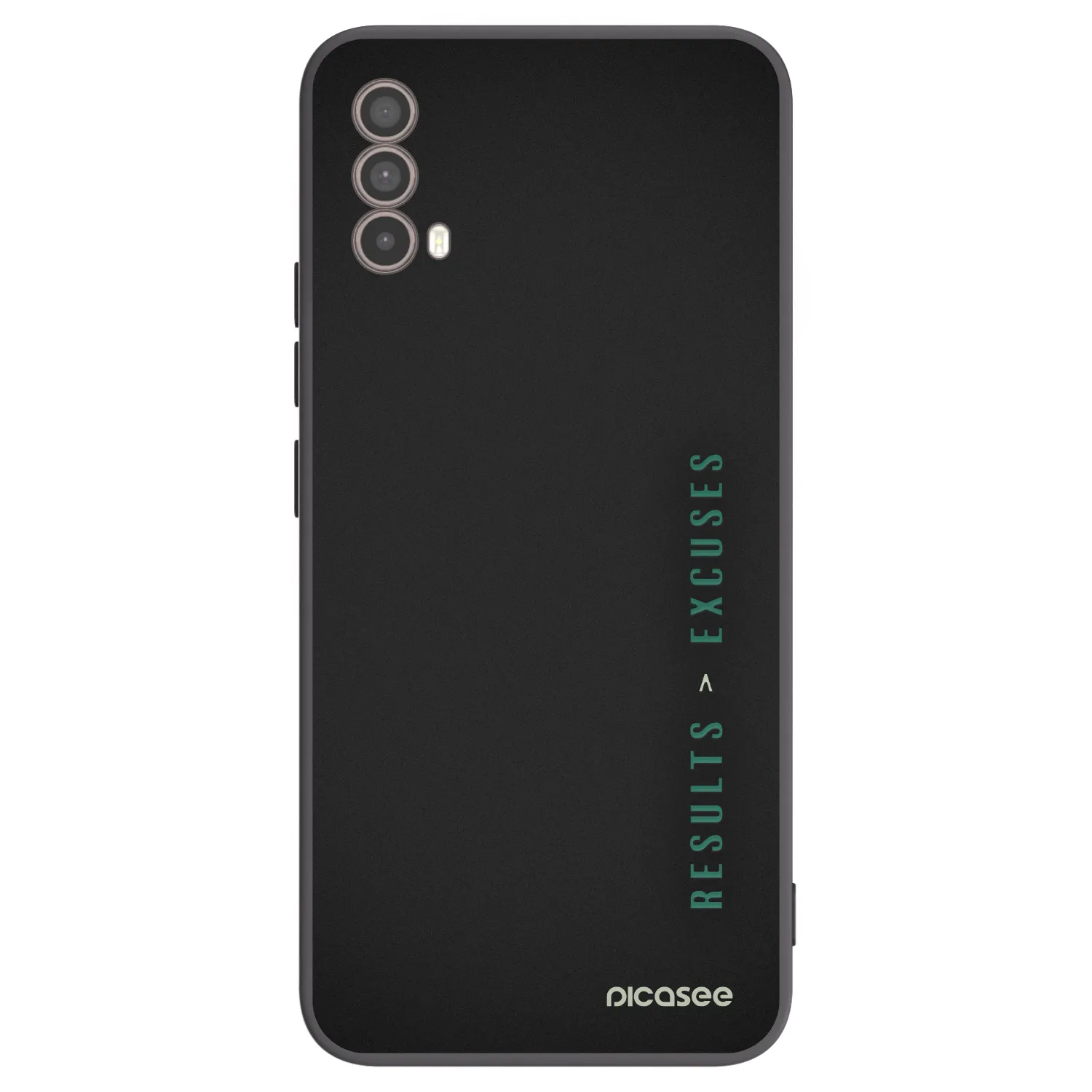 Picasee crna silikonska maskica za Motorola Moto E40 - Results x Excuses