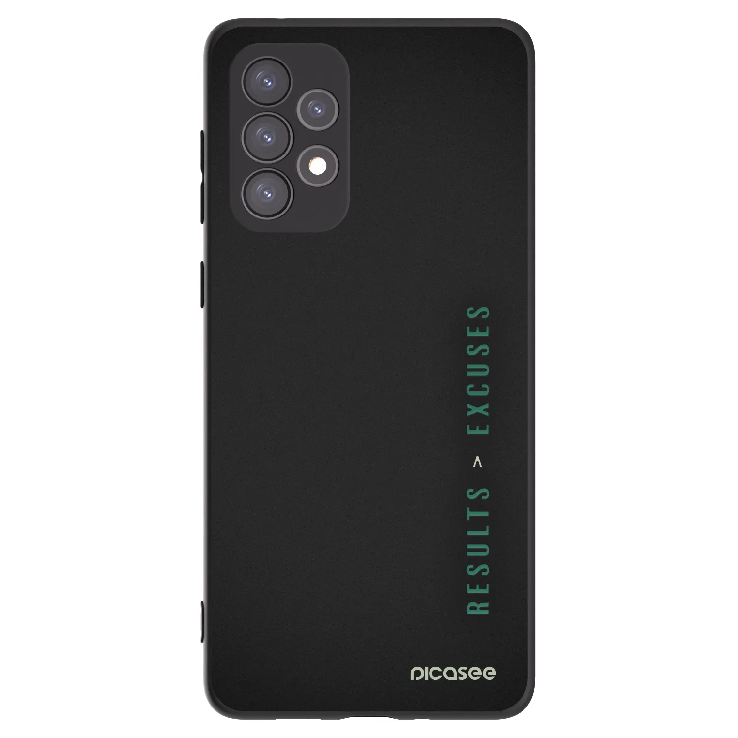 Picasee crna silikonska maskica za Samsung Galaxy A73 5G - Results x Excuses