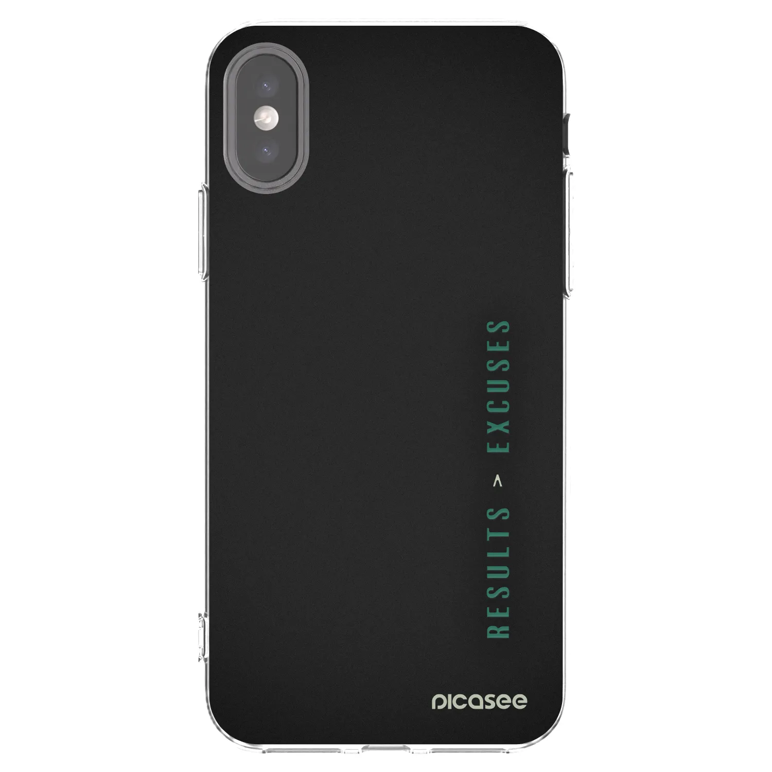 Picasee silikonska prozirna maskica za Apple iPhone X/XS - Results x Excuses