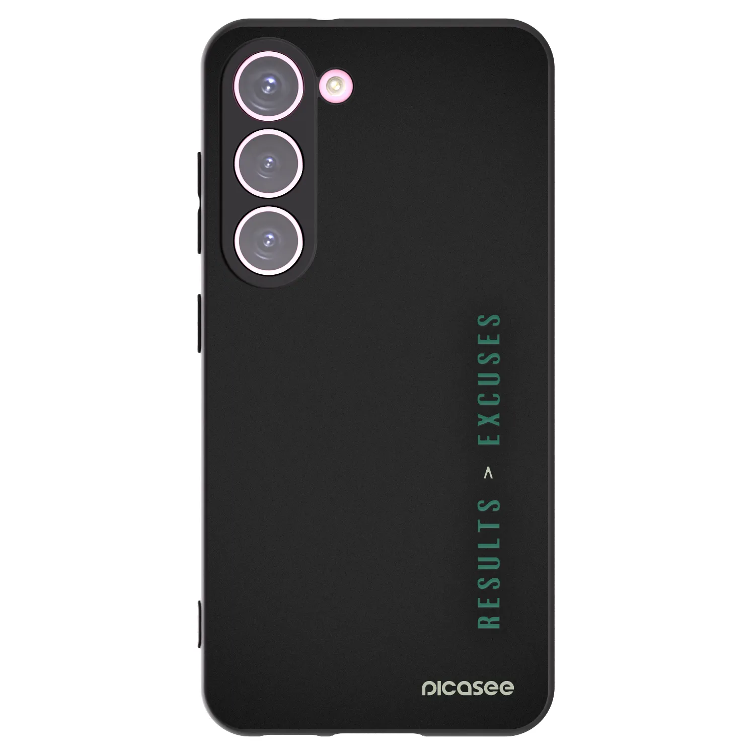 Picasee crna silikonska maskica za Samsung Galaxy S23 5G - Results x Excuses