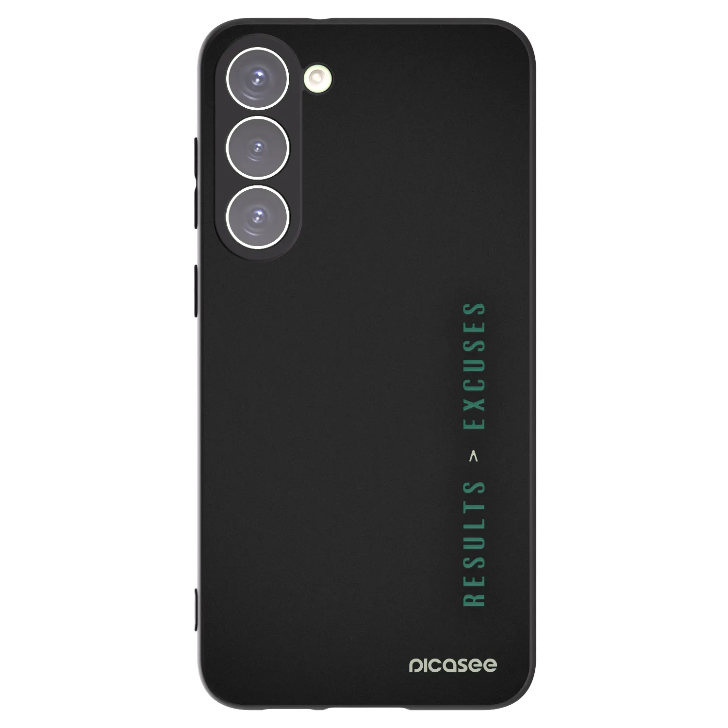 Picasee crna silikonska maskica za Samsung Galaxy S23+ 5G - Results x Excuses