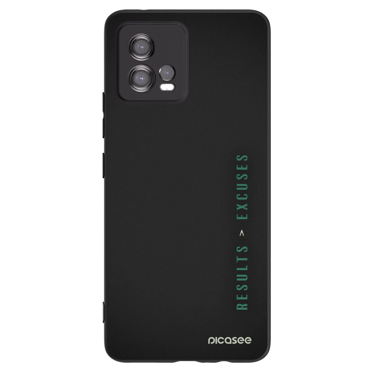 Picasee crna silikonska maskica za Motorola Moto G72 - Results x Excuses