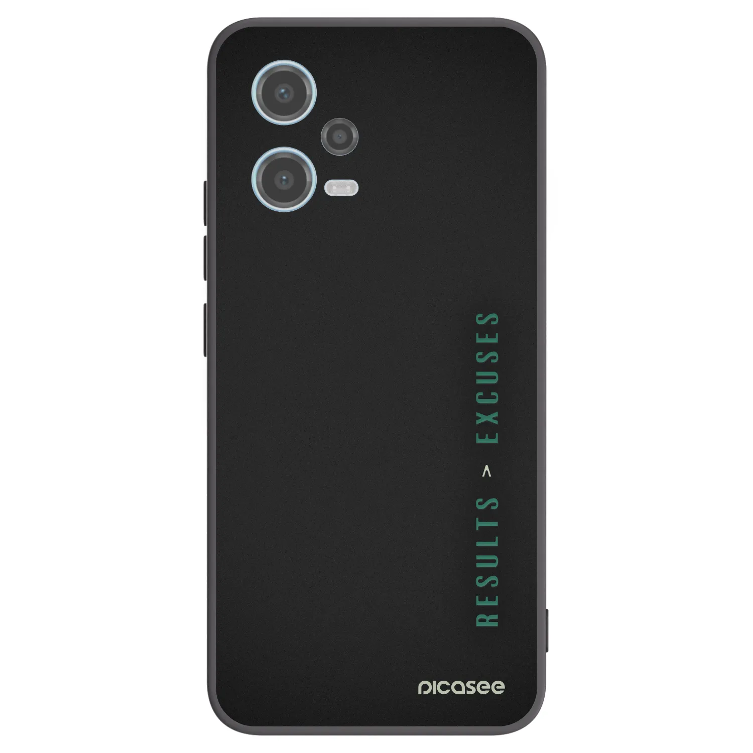 Picasee crna silikonska maskica za Xiaomi Redmi Note 12 5G - Results x Excuses