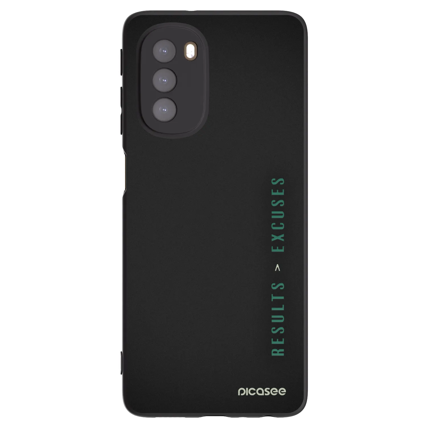 Picasee crna silikonska maskica za Motorola Moto G51 - Results x Excuses