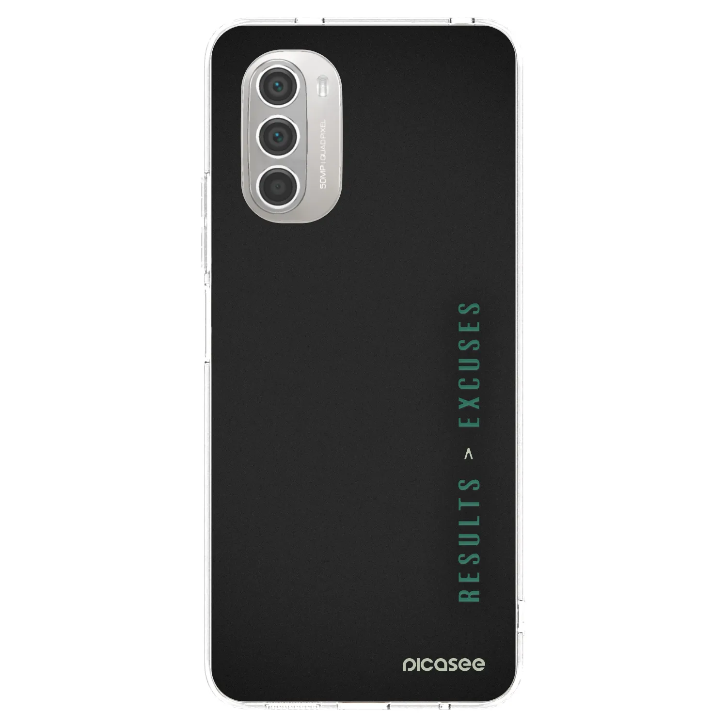 Picasee silikonska prozirna maskica za Motorola Moto G51 - Results x Excuses