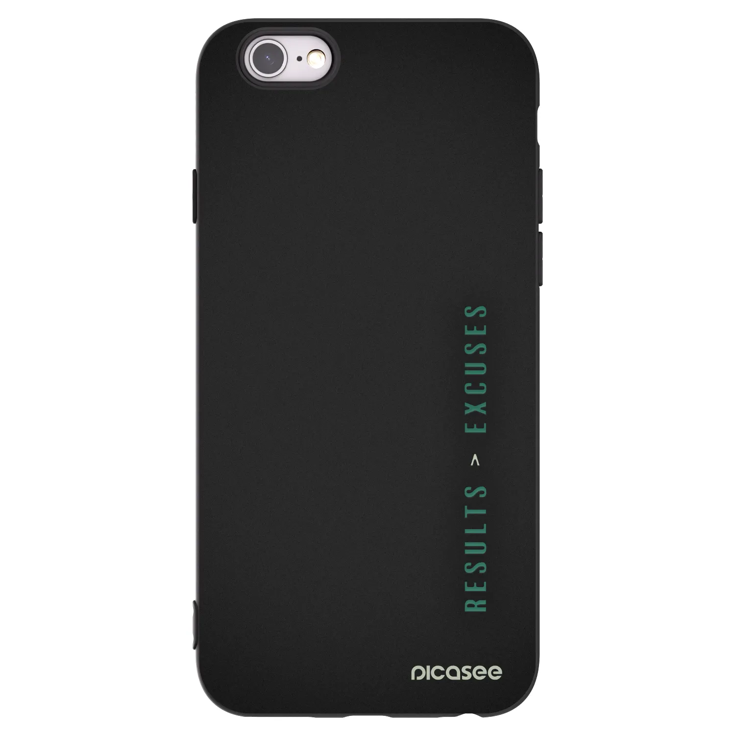Picasee crna silikonska maskica za Apple iPhone 6/6S - Results x Excuses