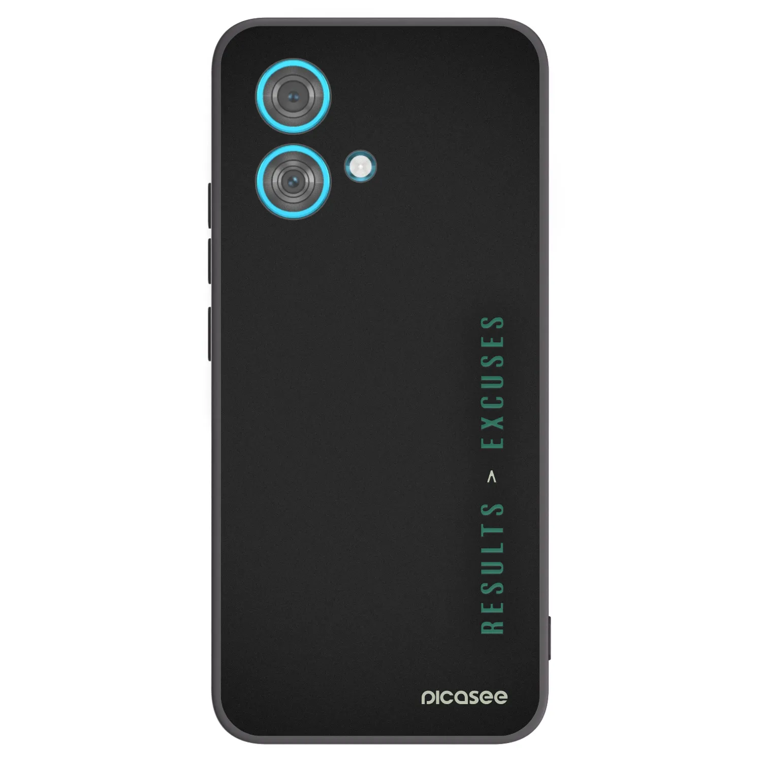 Picasee crna silikonska maskica za Motorola Edge 40 Neo - Results x Excuses