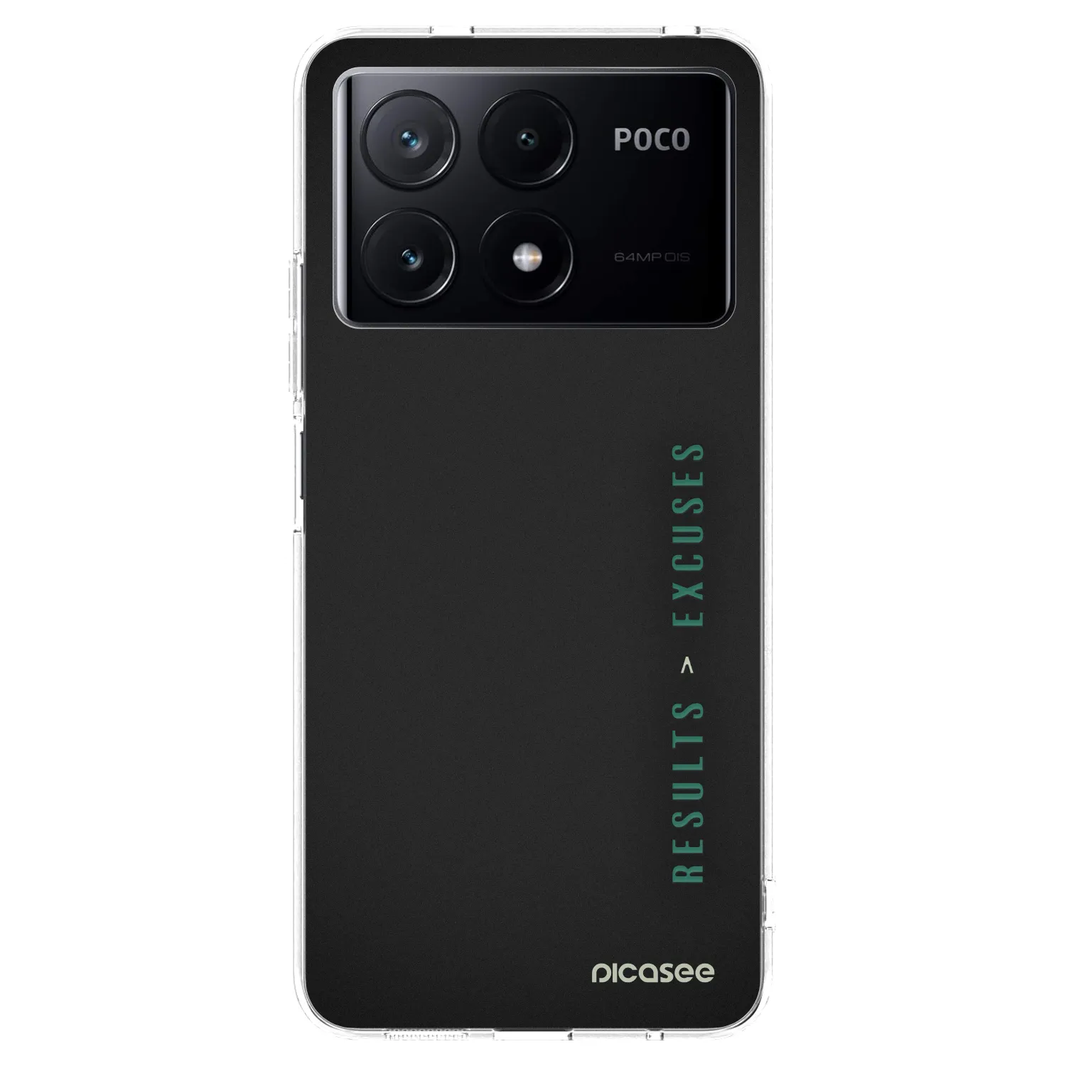 Picasee silikonska prozirna maskica za Xiaomi Poco X6 Pro - Results x Excuses