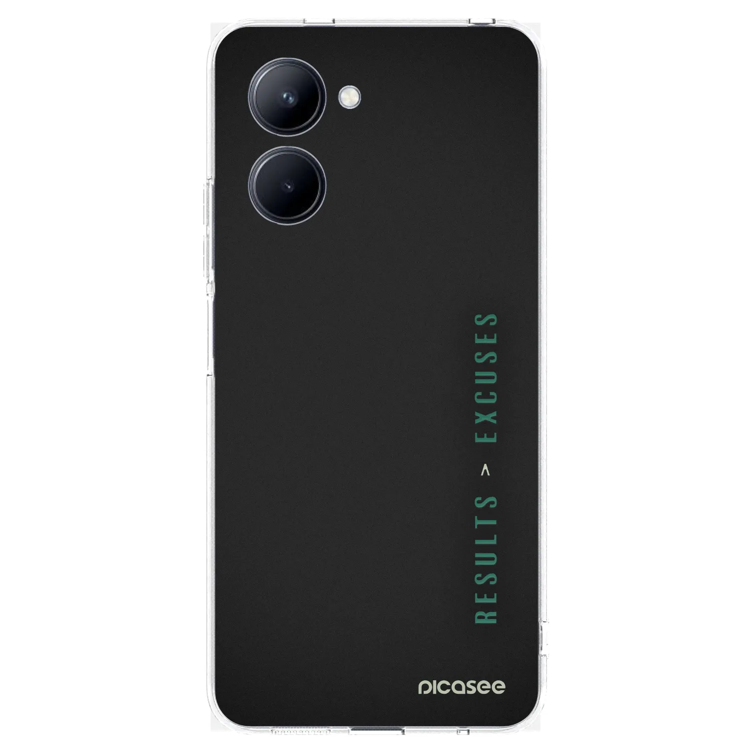 Picasee silikonska prozirna maskica za Realme C33 (2023) - Results x Excuses
