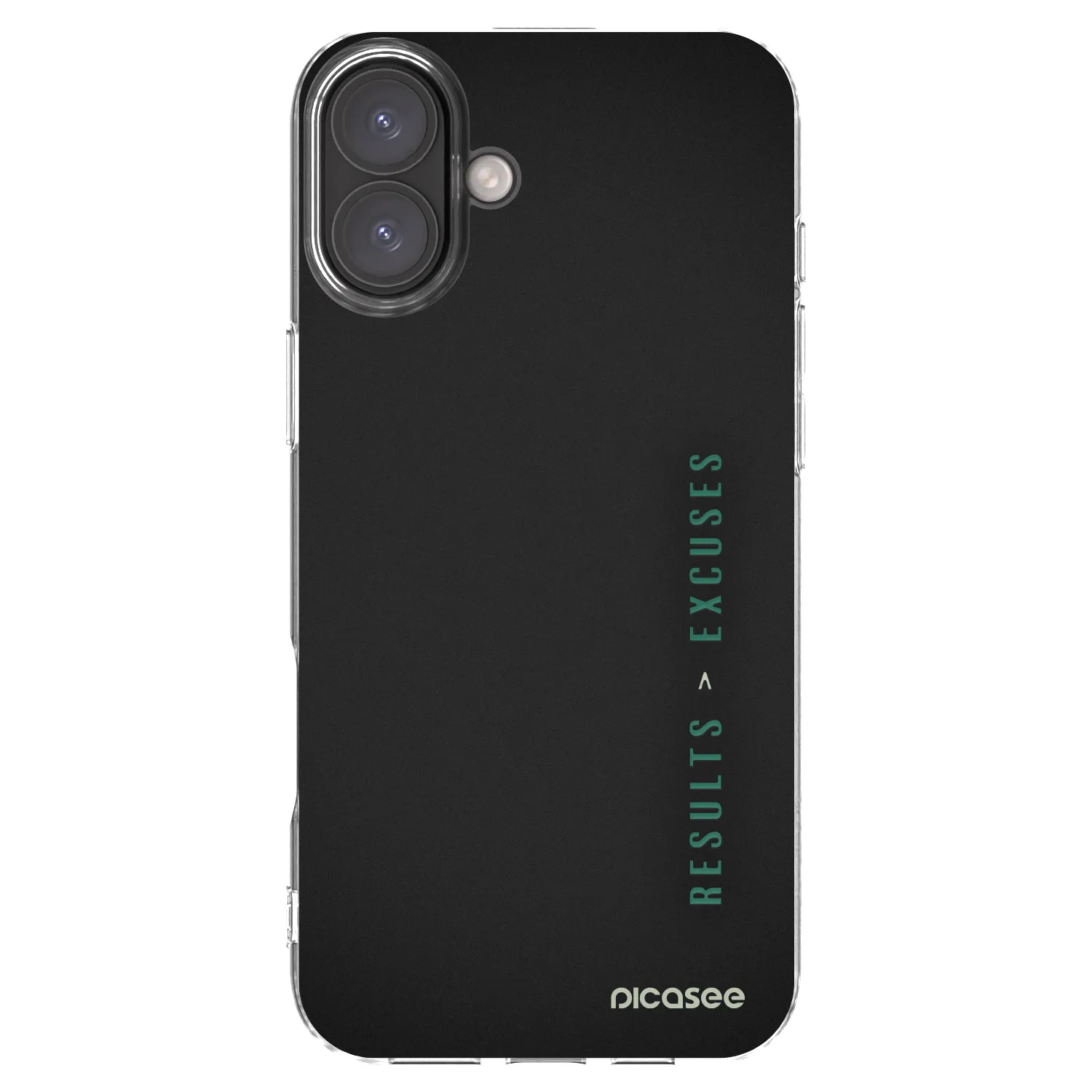 Picasee silikonska prozirna maskica za Apple iPhone 16 Plus - Results x Excuses