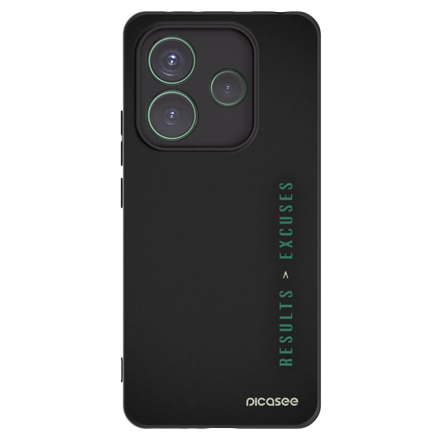 Picasee crna silikonska maskica za Xiaomi Redmi Note 14 5G - Results x Excuses