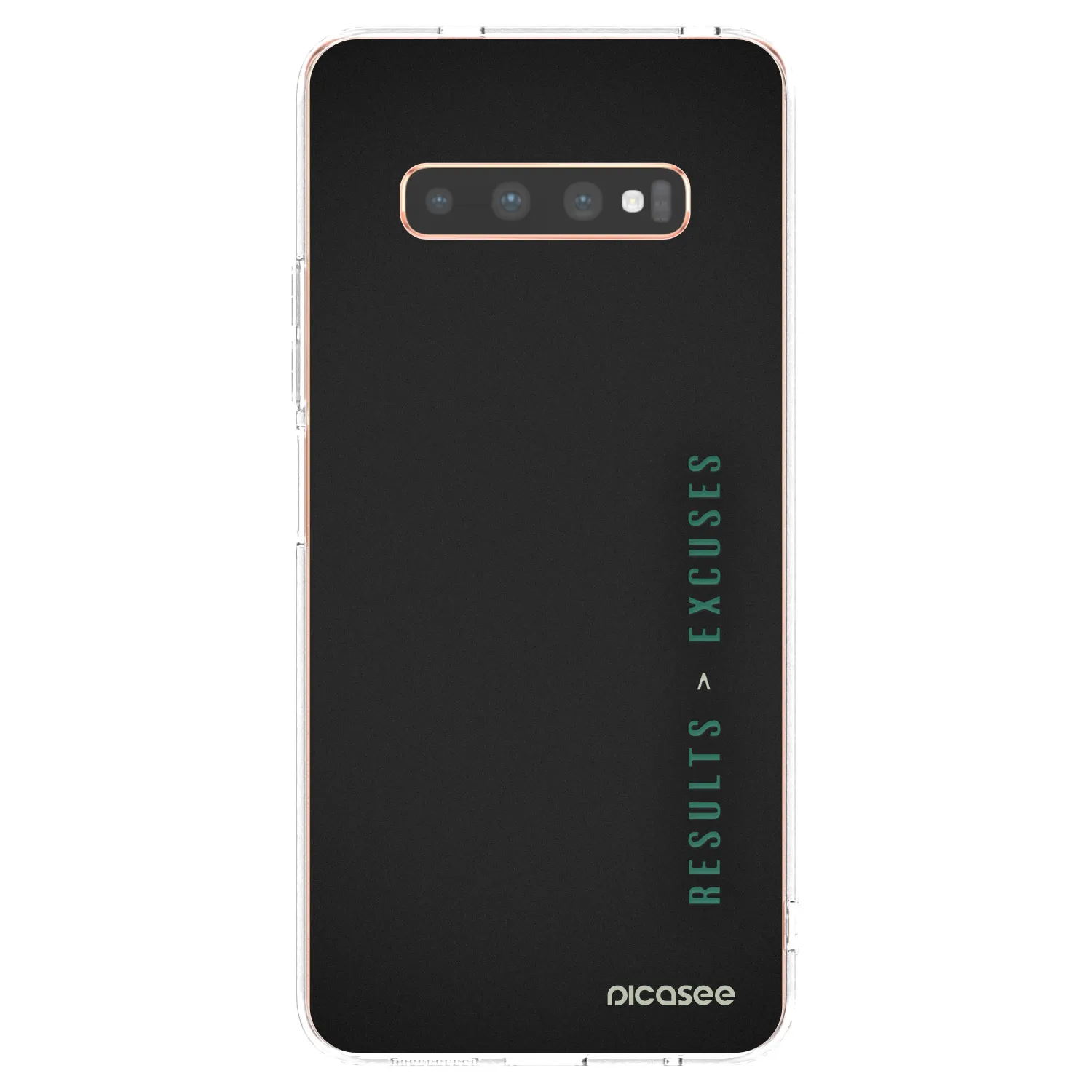 Picasee silikonska prozirna maskica za Samsung Galaxy S10 Plus G975 - Results x Excuses